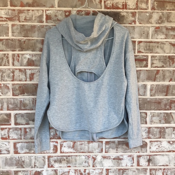 Nanette Lepore Jackets & Blazers - Nanette Lepore Gray Cut Away Zippered Hoodie